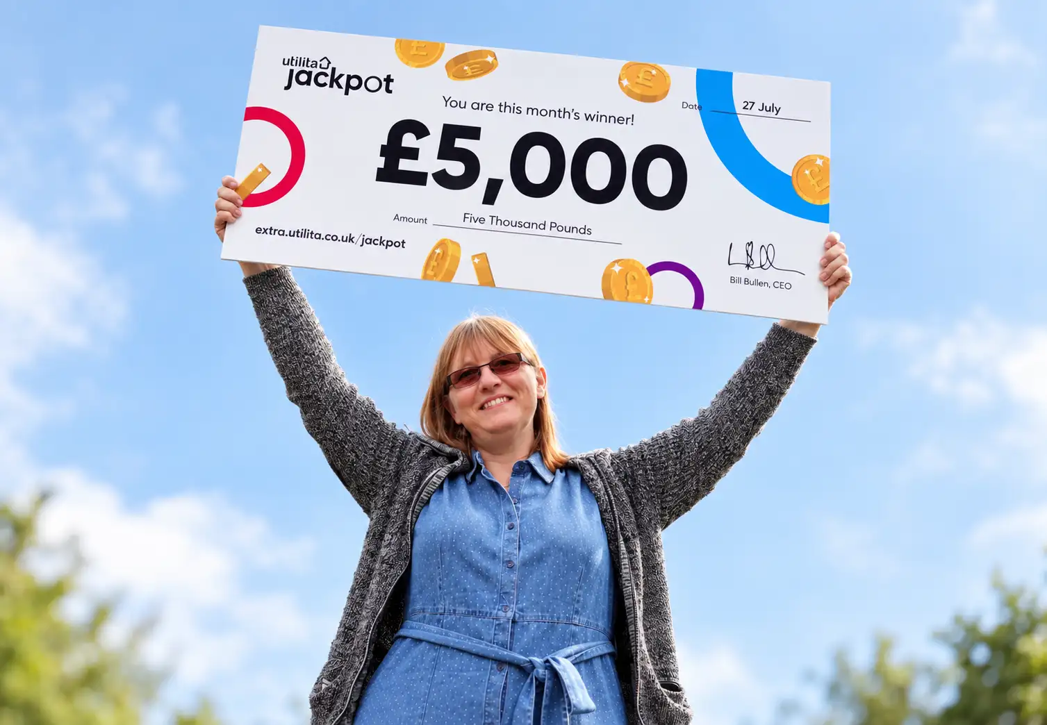 £5,000 <br>cash Jackpot