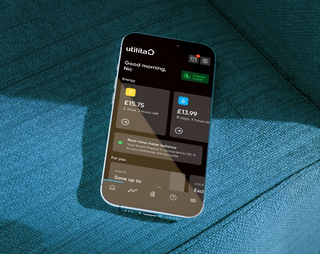 My Utilita app on a Mobile