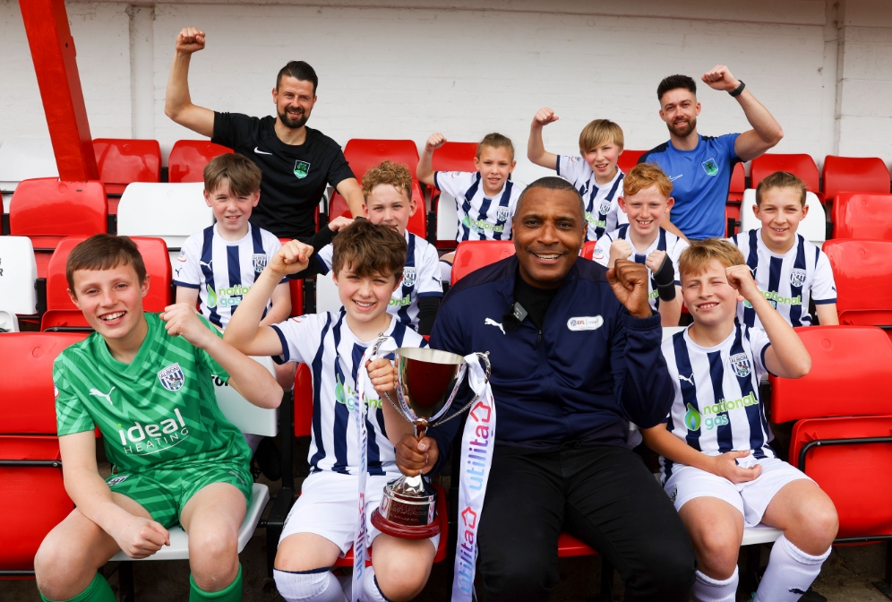 Clinton Morrison at the Utilita Kids and Girls cup event